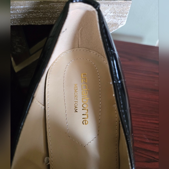 Liz Claiborne heels sz 7M Black - Picture 3 of 5
